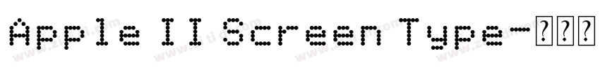 Apple II Screen Type字体转换